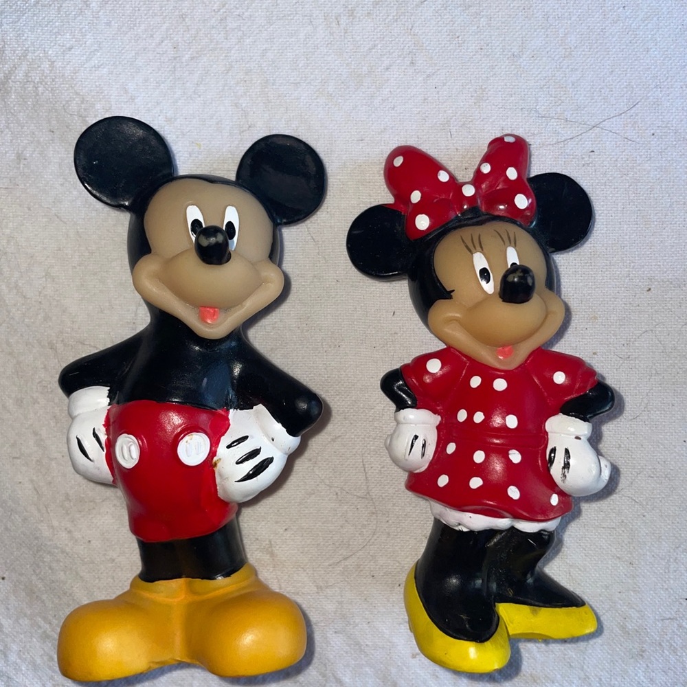 Mickey Mouse and Minnie Mouse vintage wedding cake toppers